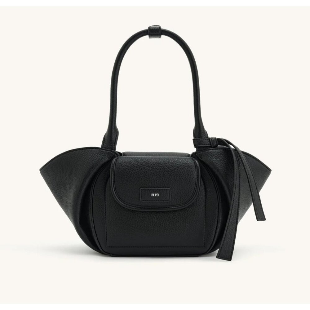 Zoey Leather Bucket Shoulder Bag By JW Pei - Black